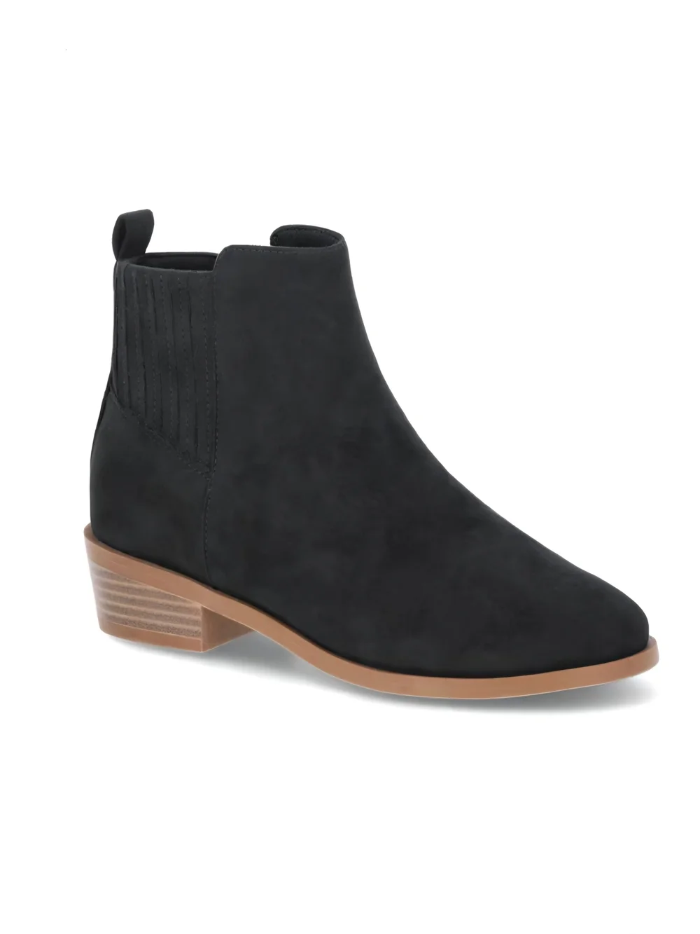 🍒♡wonder nation Black Ankle Chelsea Boot with Tan Sole